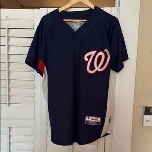 Washington Nationals Majestic Authentic Collection Navy baseball Jersey